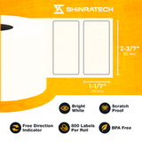 SHINRATECH Compatible DK-1209 Address, Barcode, & Drinks (1.1" X 2.4”) Replacement Labels, Compatible with Brother QL Label Printers - 10 Rolls Package