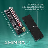 SHINRAIO GPU Riser Kit - 6 Pack + Splitter Cable