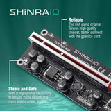 SHINRAIO GPU Riser Kit - 6 Pack + Splitter Cable