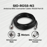 SIO-RG58-N3 Converter Cable (Part B) - 3m N-Connector to BNC Female